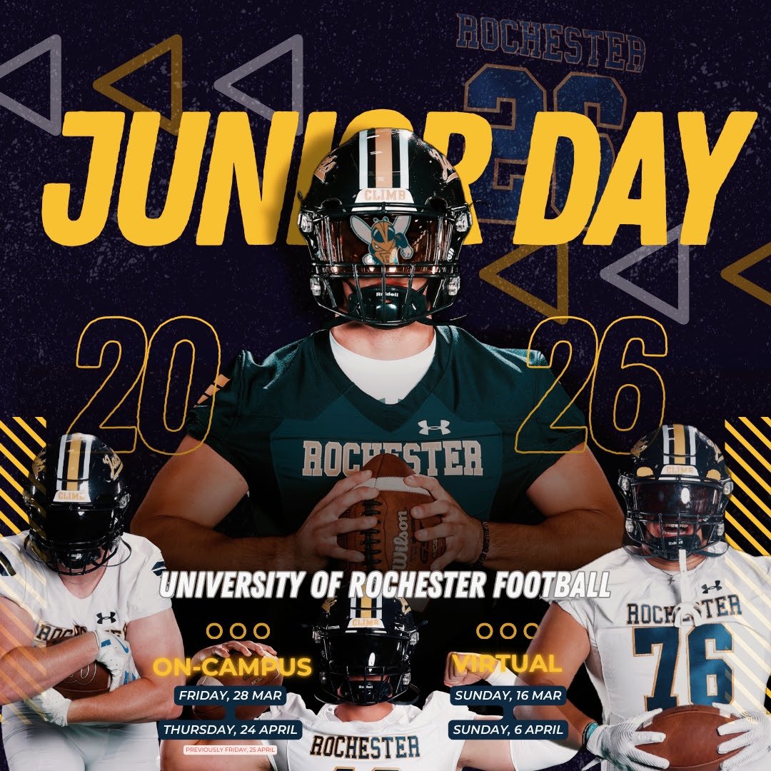 Thank you for the Junior day invite from the university of Rochester. <a href="/Coachksteward/">Khalil Steward</a>