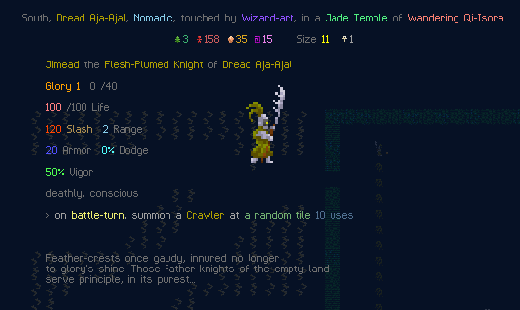 Ulfsire's tweet image. this week will get that empty space on the right to have an "equip item" button, I resisted but the desire for that is unfightable