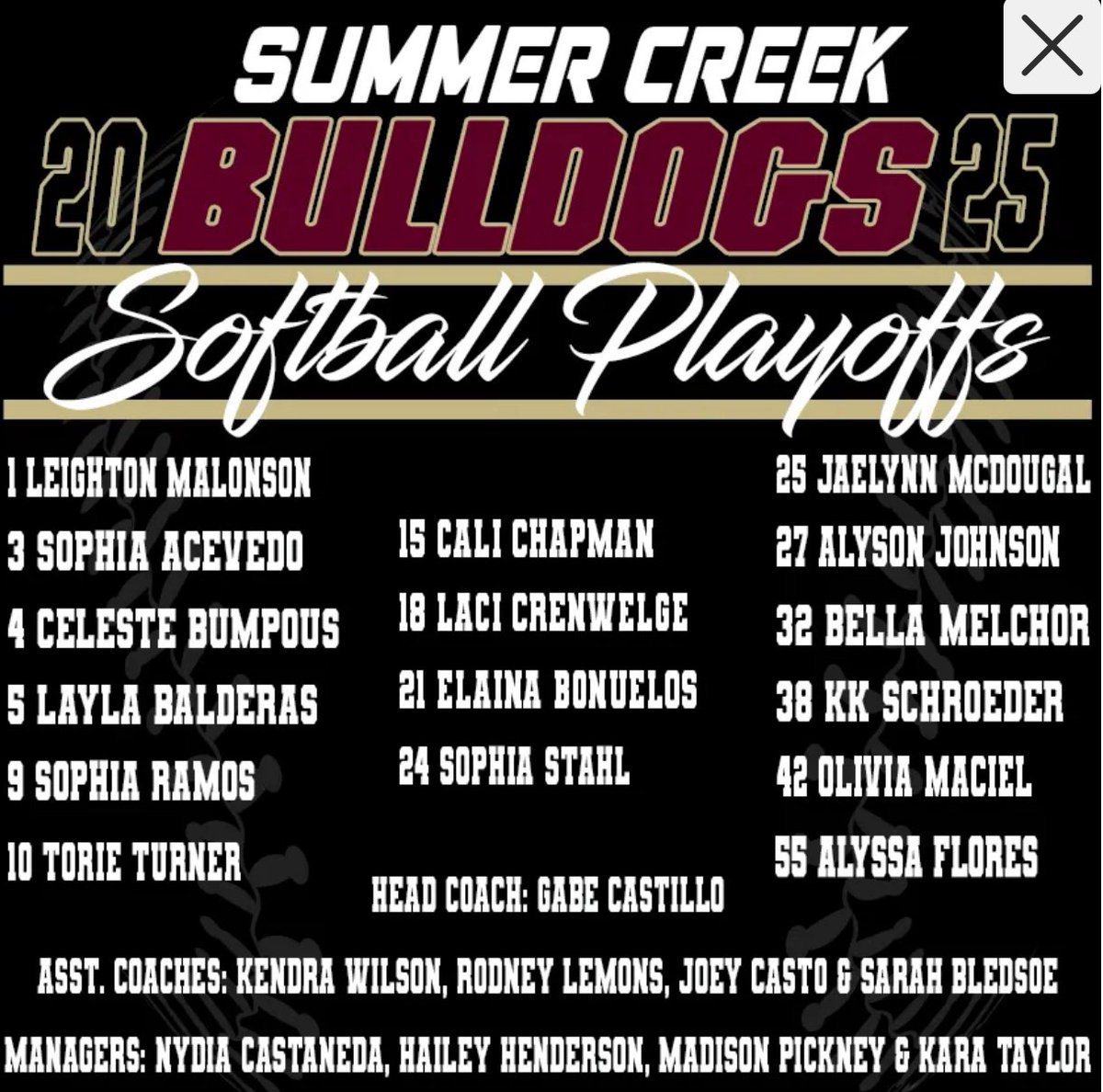 Summer Creek Softball (@_schssoftball) on Twitter photo 2025 PLAYOFF SHIRTS
Playoff shirts are available to be ordered by family, friends, neighbors and SC softball supporters!!
Deadline to order is Wed. April 16th at Noon.
Please use the link below to order and pay
schs-softball.cheddarup.com
<a href="/HumbleISD_SCHS/">Summer Creek High</a> 2025 PLAYOFF SHIRTS
Playoff shirts are available to be ordered by family, friends, neighbors and SC softball supporters!!
Deadline to order is Wed. April 16th at Noon.
Please use the link below to order and pay
schs-softball.cheddarup.com
<a href="/HumbleISD_SCHS/">Summer Creek High</a>