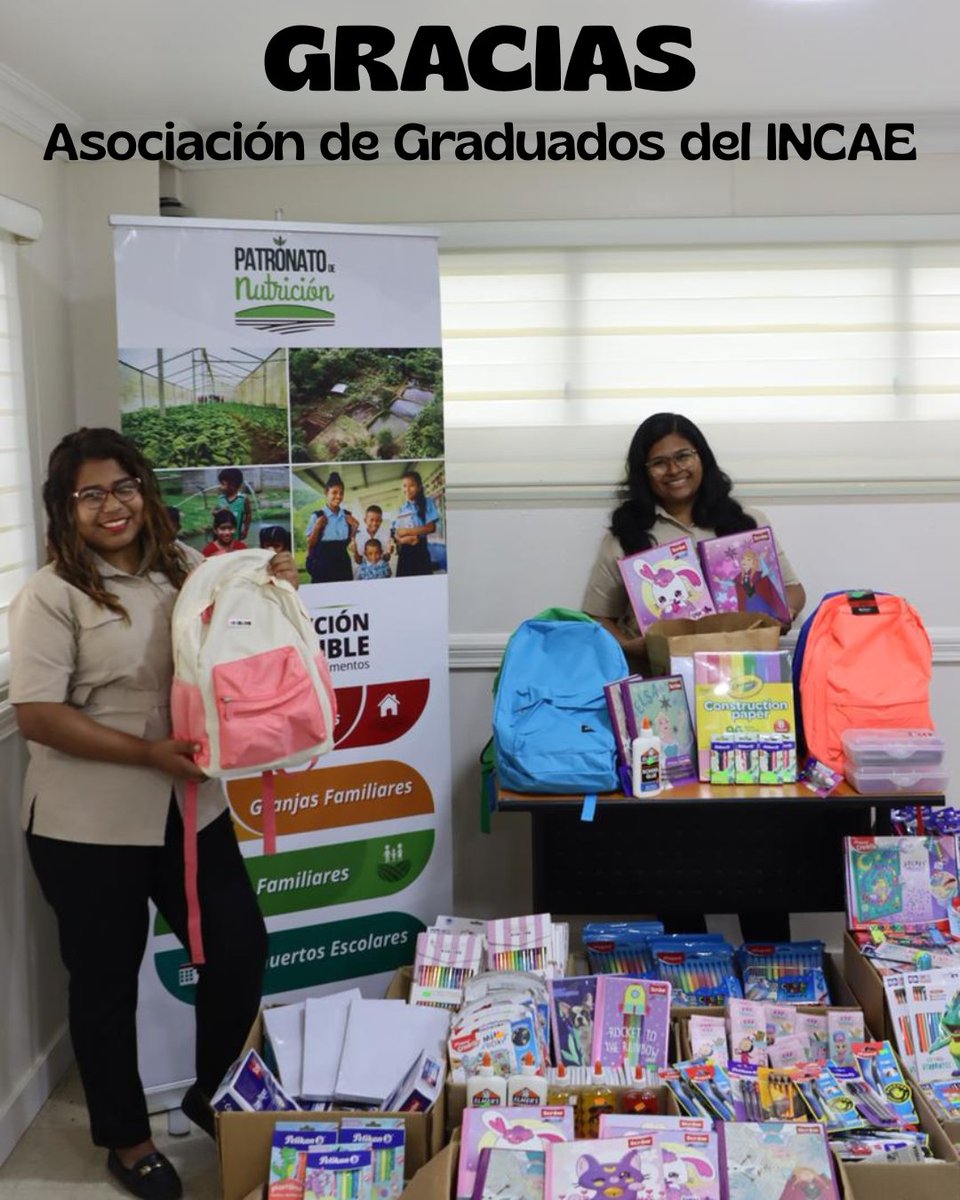 ¡Gracias, Asociación de Graduados del INCAE!
Nos llena de alegría contar con su valioso apoyo en nuestra Campaña De Regreso a Clases con Todo.
Gracias a su generoso aporte, hoy más niños de nuestras Granjas y Huertos cuentan con útiles escolares para continuar aprendiendo.