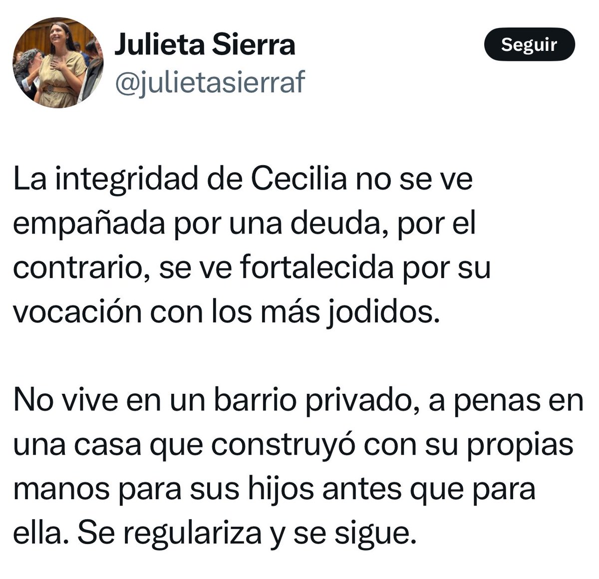 Es una diputada de FA FORTALECIDA DICE