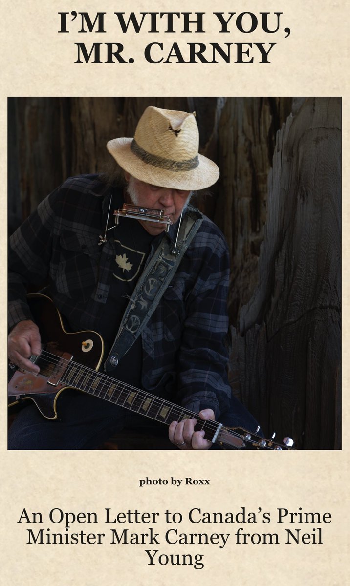 Keep on Rockin' in the Free World 🇨🇦💪
<a href="/NeilYoungNYA/">Neil Young Archives</a> <a href="/MarkJCarney/">Mark Carney</a> 

m.neilyoungarchives.com/news/4/article…