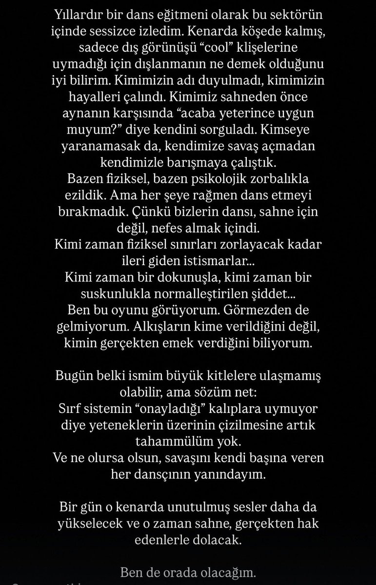 Saygılarimla.. #DansEğitimiDeğilİstismar