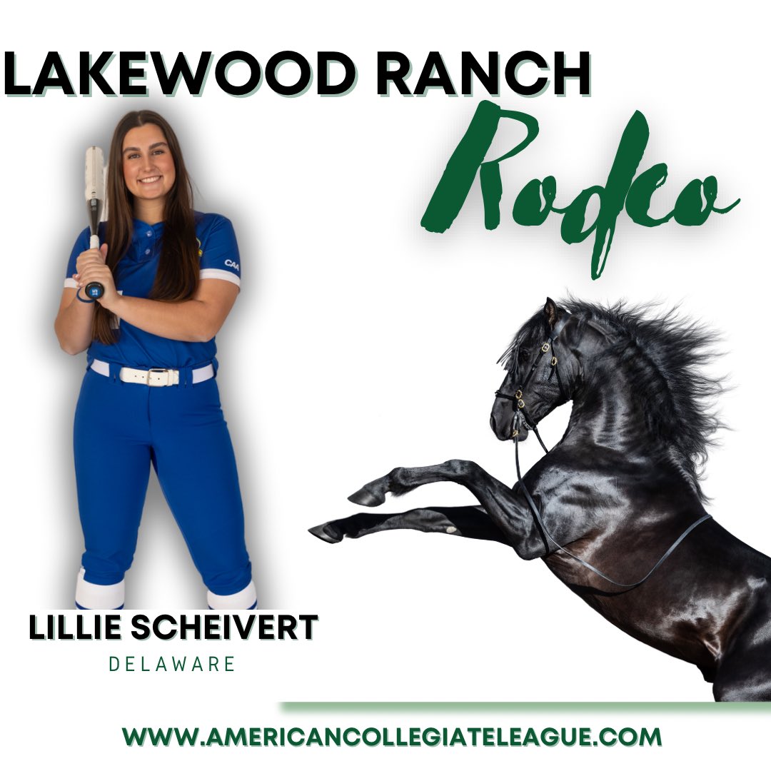 LWR Rodeo (@rodeo_sb) on Twitter photo Welcome to the 2025 Lakewood Ranch Rodeo <a href="/LillieScheivert/">Lillie Scheivert</a> from <a href="/Delaware_SB/">Delaware Softball</a> coming to the <a href="/FGCLsoftball/">Florida Gulf Coast League</a> battle of the beaches 🏖️ this summer for the cowgirls!🐎
🗓️6/11-7/12
📍Bradenton/Sarasota, FLA
Players Register:⬇️
AmericanCollegiateLeague.com
#fastpitchunited #playball Welcome to the 2025 Lakewood Ranch Rodeo <a href="/LillieScheivert/">Lillie Scheivert</a> from <a href="/Delaware_SB/">Delaware Softball</a> coming to the <a href="/FGCLsoftball/">Florida Gulf Coast League</a> battle of the beaches 🏖️ this summer for the cowgirls!🐎
🗓️6/11-7/12
📍Bradenton/Sarasota, FLA
Players Register:⬇️
AmericanCollegiateLeague.com
#fastpitchunited #playball