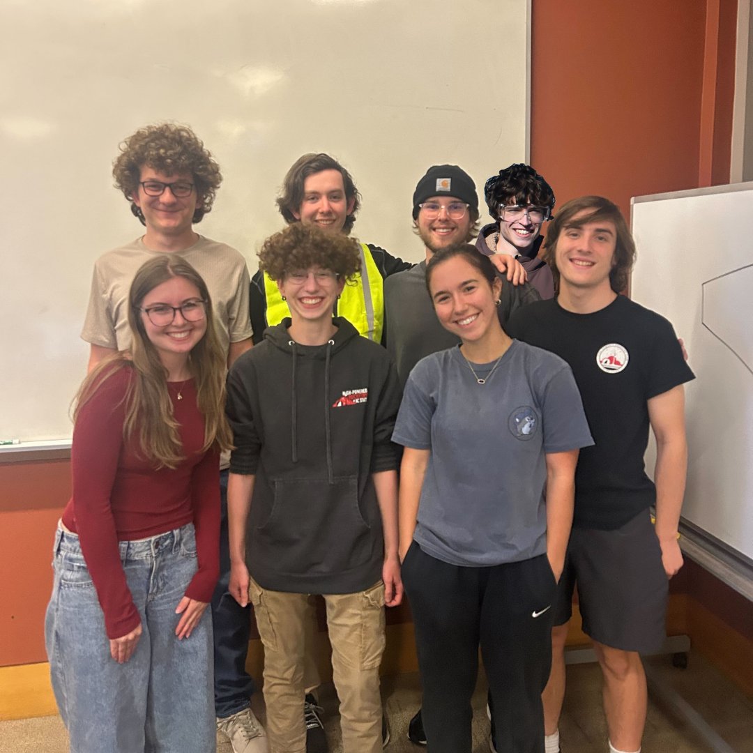 NCSURocketry's tweet photo. Exciting past week! π Senior Design presented at Symposium, our NASA SLI rocket is built and ready for paint, Wolfworks is testing composites, and elections brought in a stacked officer team! GBM next week=constitution updates, be there if you vote! #ncspacegrant #StudentLaunch https://t.co/Q15xivyRrc