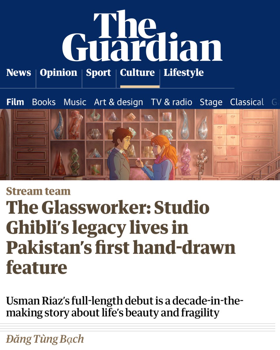 The Guardian calls The Glassworker “a landmark in the history of Pakistani cinema… with glimmers of brilliance.”

Read more: theguardian.com/film/2025/apr/…