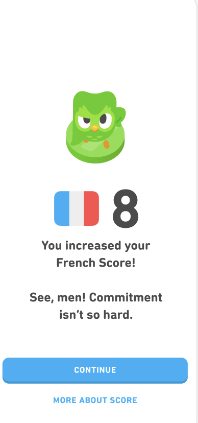 duolingo score???