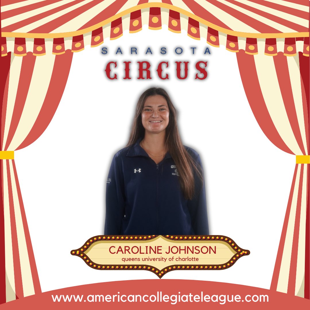 Sarasota Circus (@circussb) on Twitter photo Welcome to the 2025 Sarasota Circus <a href="/C2022Johnson/">Caroline Johnson</a> from <a href="/RoyalsSball/">Queens Softball</a> coming to the <a href="/FGCLsoftball/">Florida Gulf Coast League</a> battle of the beaches 🏖️ this summer for the greatest show on dirt‼️#BigTop🎪
🗓️6/11-7/12
📍Bradenton/Sarasota, FL
Players Register:⬇️
AmericanCollegiateLeague.com
#fastpitchunited Welcome to the 2025 Sarasota Circus <a href="/C2022Johnson/">Caroline Johnson</a> from <a href="/RoyalsSball/">Queens Softball</a> coming to the <a href="/FGCLsoftball/">Florida Gulf Coast League</a> battle of the beaches 🏖️ this summer for the greatest show on dirt‼️#BigTop🎪
🗓️6/11-7/12
📍Bradenton/Sarasota, FL
Players Register:⬇️
AmericanCollegiateLeague.com
#fastpitchunited