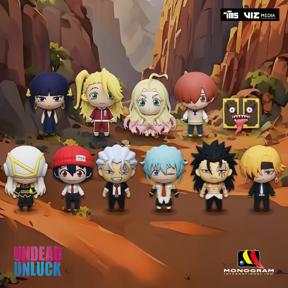 Undead and Unluck are crashing into chaos 💥💀 

Monogram’s Undead Unluck 3D Foam Bag Clips bring the action-packed madness to life- will you uncover your favorite unluckily undead duo? 🍀⚔️ 

Purchase at HotTopic.com

#monogramcollectibles #undeadunluck #blindbag