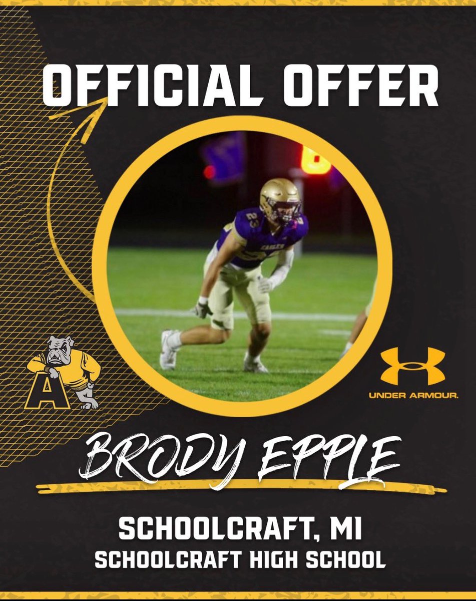 Brody Epple 3⭐️ (@brodyepple) on Twitter photo All glory to God! After a great conversation with <a href="/ReimSean/">Sean Reim</a> I'm blessed to say I have received a offer and am able to continue my academic and athletic career at <a href="/AdrianCollegeFB/">Adrian College Football</a> <a href="/Coach_Palka/">Joe Palka</a>
<a href="/mfarrellsports/">Mike Farrell</a> <a href="/Bryan_Ault/">Bryan Ault - Midwest Scout</a> <a href="/alex_pallone/">Alex Pallone</a> <a href="/MichFBFrenzy/">Michigan Prep Frenzy</a> <a href="/PrepRedzoneMI/">Prep Redzone Michigan</a> <a href="/matthewehler/">Matthew Ehler</a> All glory to God! After a great conversation with <a href="/ReimSean/">Sean Reim</a> I'm blessed to say I have received a offer and am able to continue my academic and athletic career at <a href="/AdrianCollegeFB/">Adrian College Football</a> <a href="/Coach_Palka/">Joe Palka</a>
<a href="/mfarrellsports/">Mike Farrell</a> <a href="/Bryan_Ault/">Bryan Ault - Midwest Scout</a> <a href="/alex_pallone/">Alex Pallone</a> <a href="/MichFBFrenzy/">Michigan Prep Frenzy</a> <a href="/PrepRedzoneMI/">Prep Redzone Michigan</a> <a href="/matthewehler/">Matthew Ehler</a>