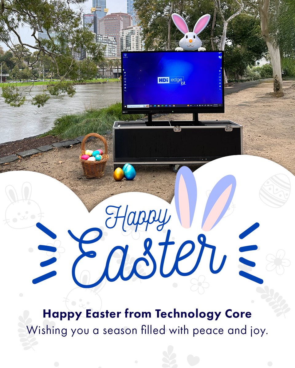 TechCoreAus's tweet image. 🐣 Happy Easter from Technology Core!
Wishing you a safe, joyful, and peaceful Easter.
#HappyEaster #TechCore #InnovateForward #SmartSolutions