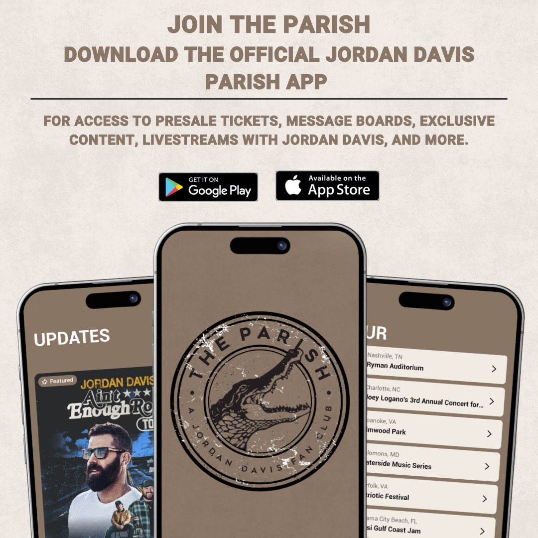 My new Jordan Davis Parish App is live…we’ve got some exciting stuff coming soon so make sure to download it now. 👊🏻 
 
*Current Parish or Parish Gold members, make sure to sign in with your current membership so we can recognize your account. onelink.to/jordandavispar…