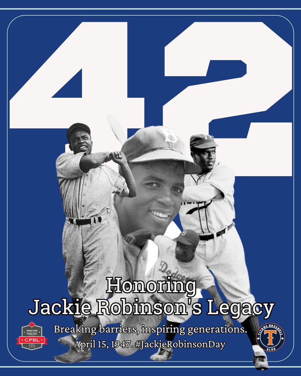 _Titans_BC's tweet photo. On this day, we honour Jackie Robinson — not just for breaking barriers, but for showing what true strength looks like.

At Titans, we teach our players that courage, leadership, and integrity matter just as much as stats.

#JackieRobinsonDay #42 #TitansBaseball #OneTeamOneGoal https://t.co/Z0Qrog6vDF