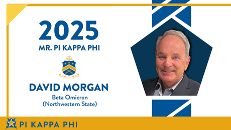 Our own David Morgan, Sr. (BO 173) has just been named Mr. <a href="/PiKappaPhi/">Pi Kappa Phi</a>, the highest and most prestigious honor of the national fraternity. Congratulations! Read more: tinyurl.com/5y4y6w5k.