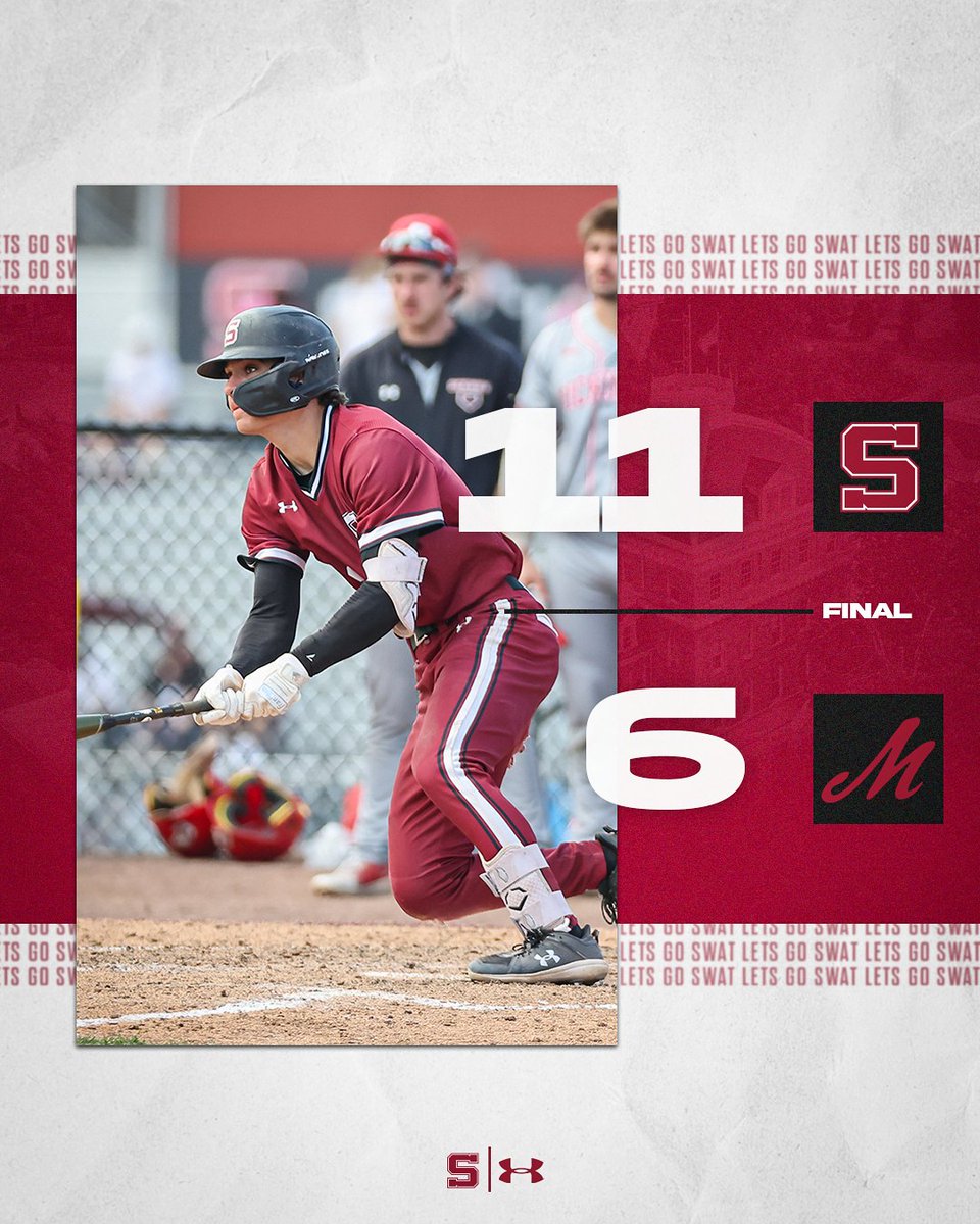 Swat stays hot 🔥🔥

Baseball improves to 10-1 in the Centennial with its seventh-straight victory! Max Roffwarg led the way with three hits and two RBI.