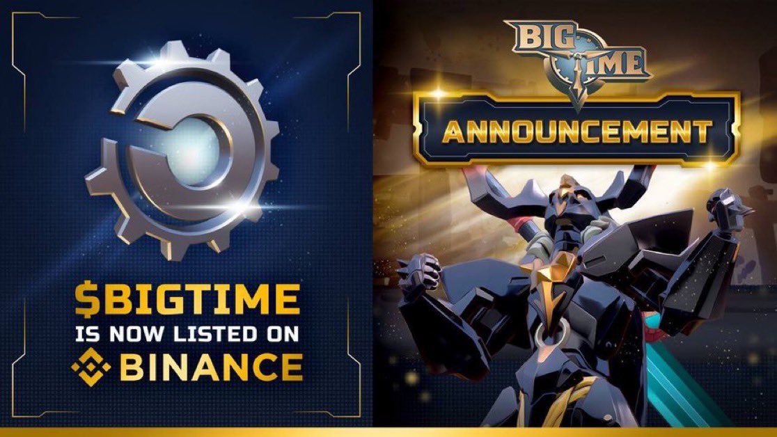Where are my gamers?

Bullish News is here 🔥❤️

<a href="/playbigtime/">Big Time</a> has just marked a great moment by debuting on <a href="/binance/">Binance</a>. 

This achievement not only shakes up the Web3 Gaming landscape but also operates on the powerful <a href="/OpenLoot/">Open Loot</a> $OL platform.

True to its reputation, <a href="/playbigtime/">Big Time</a>