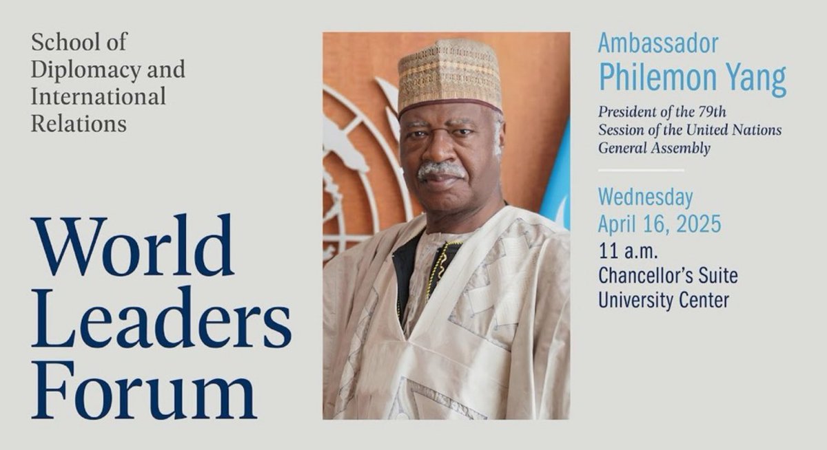 I look forward to speaking at Seton Hall University tomorrow. 

The event will take place at 11 a.m. in the Chancellor’s Suite of the University Center, presented by the School of Diplomacy and International Relations <a href="/shuDiplomacy/">Seton Hall School of Diplomacy</a>.

Watch Live: events.shu.edu/event/40389-wo…