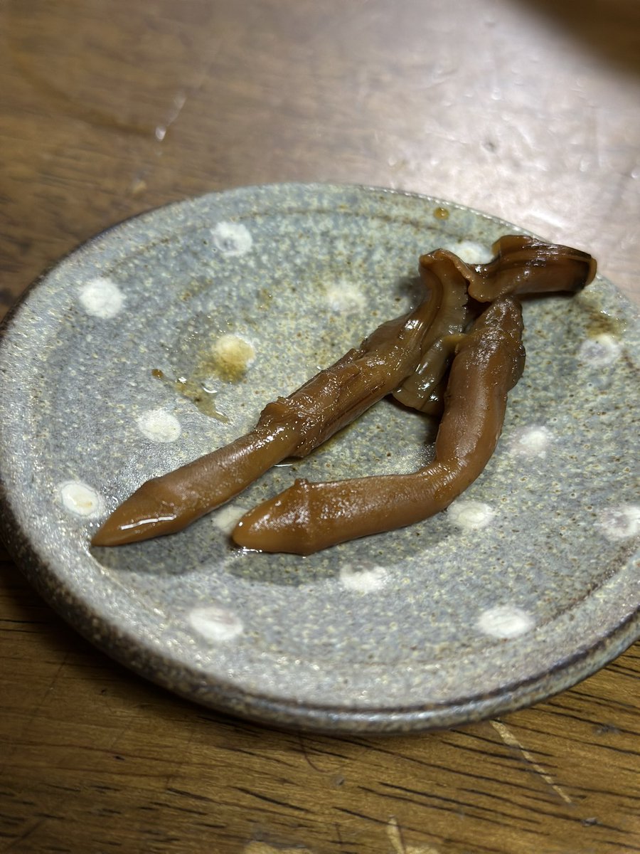 マテ貝の煮付け
息子のちんちんにしか見えん
