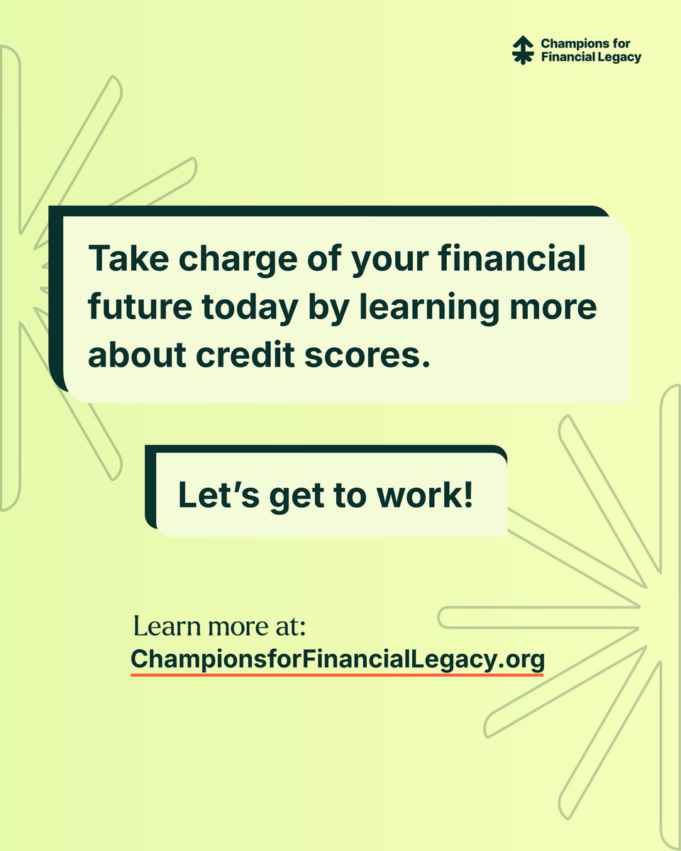 Champions For Financial Legacy (@cfflorg) on Twitter photo Swipe through to break it down and discover simple ways to boost it. Knowledge is power—and your score can open doors.
#FinancialLiteracyMonth #CFFL Swipe through to break it down and discover simple ways to boost it. Knowledge is power—and your score can open doors.
#FinancialLiteracyMonth #CFFL