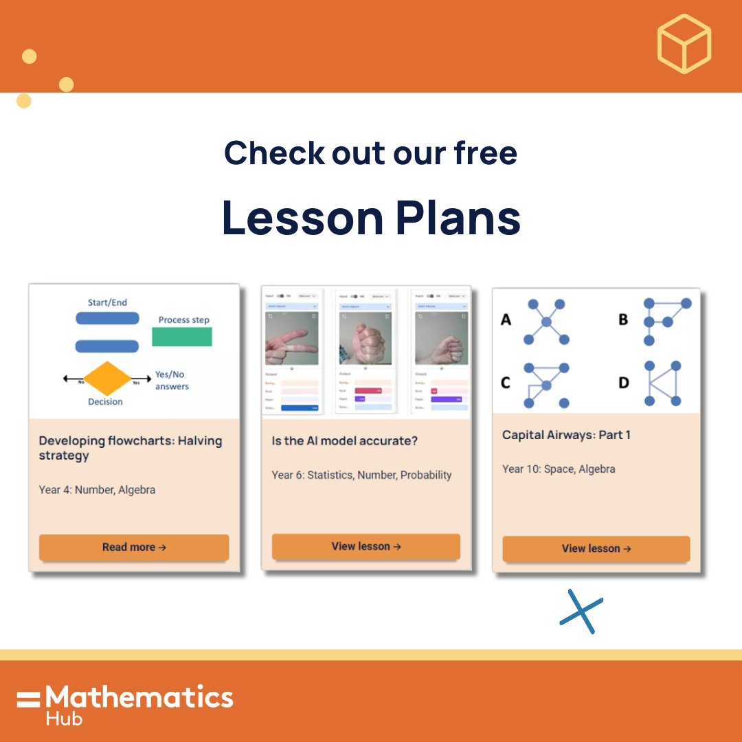 Looking for engaging ideas for your maths lessons?

Our structured lesson plans include learning hooks, hands-on activities and reflections, alongside teacher's slides to support your delivery of the lesson.

Take a look: mathematicshub.edu.au/plan-teach-and…