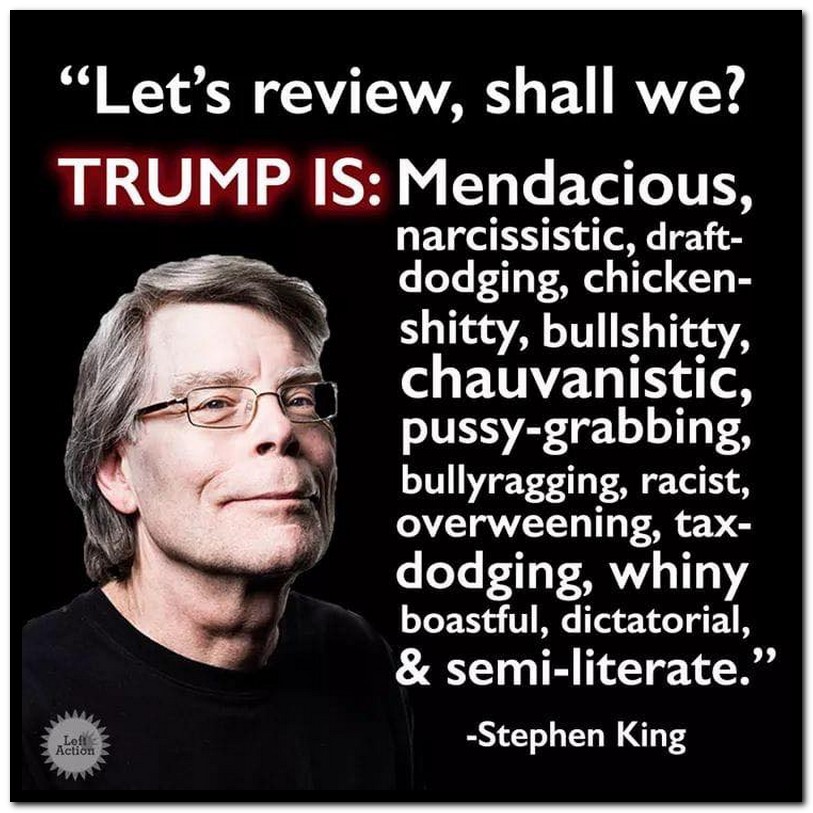 Damaan4u33's tweet image. Who agrees with Stephen King? ✋