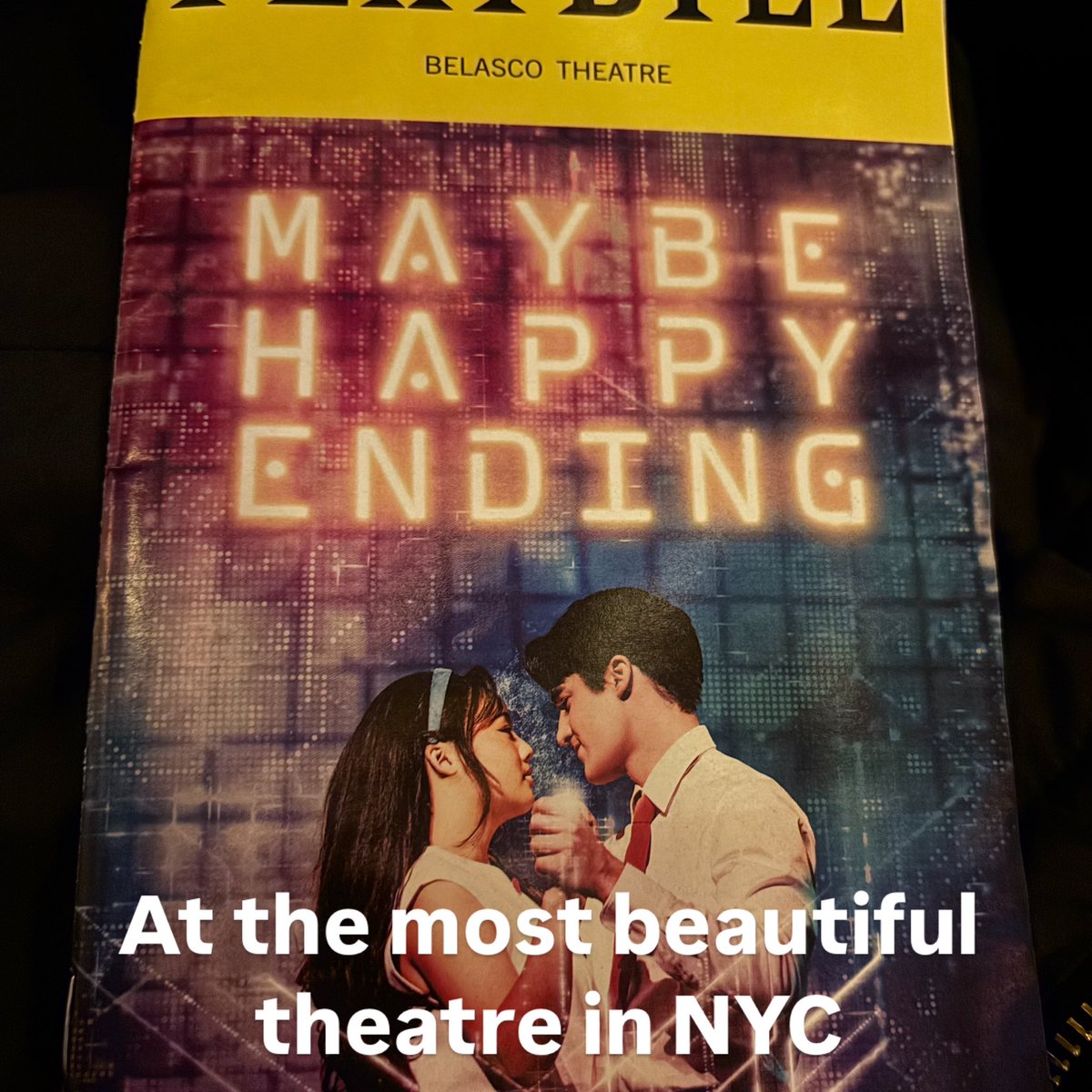 Joe_Amodio's tweet image. Finally seeing @maybehappyending —and at my fave theatre (the Belasco). #theatre #ghosts #nyc #newmusical