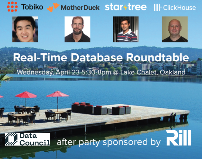 Want to talk about lakehouses at an actual lake house?

Next Wednesday night after @DataCouncilAI, j