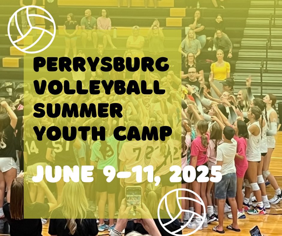 fundraise.givesmart.com/form/SvyGMw?vi… Perrysburg Youth Volleyball Camp 2025 registration is open!  June 9-1, BEE THERE! 🏐🐝