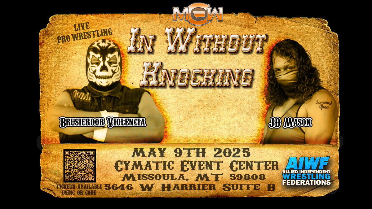 EntTotalityEnt's tweet photo. https://t.co/g7R9ZDpLrL
#MontanaChampionshipWrestling #MCW #InWithoutKnocking #IndyWrestling #ProWrestling #Montana #BigSky #RockyMountains #Washington #Kansas  #Cymatic #SportsEntertainment #LuchaLibre https://t.co/EYPxdfmwJZ
