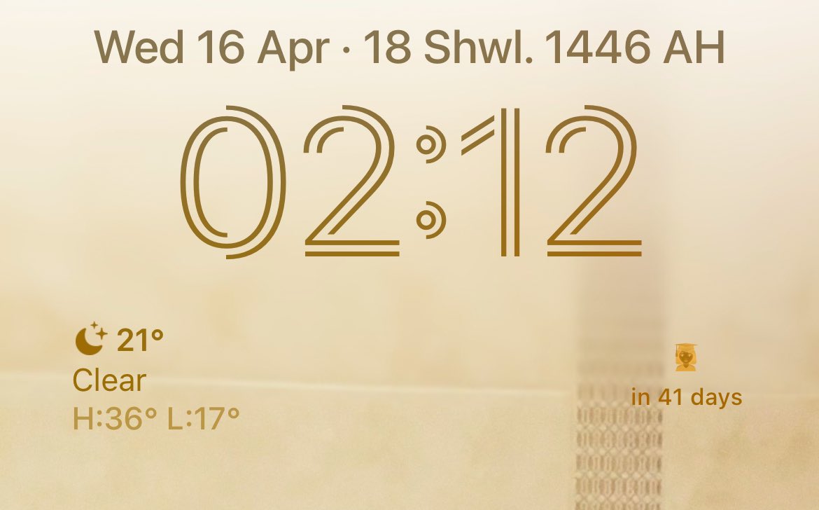 ما ادري كيف ماشاركتكم من البداية أهممممم Countdown في حيااااااتي 🥹👩🏻‍🎓💜!!! 

لكن ان تصل متأخرًا خير من ان لا تصل..🤣