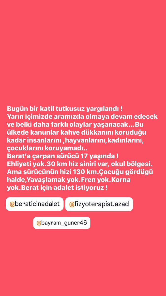 #beraticinadaletistiyoruz 

#beratiçinadaletistiyoruz