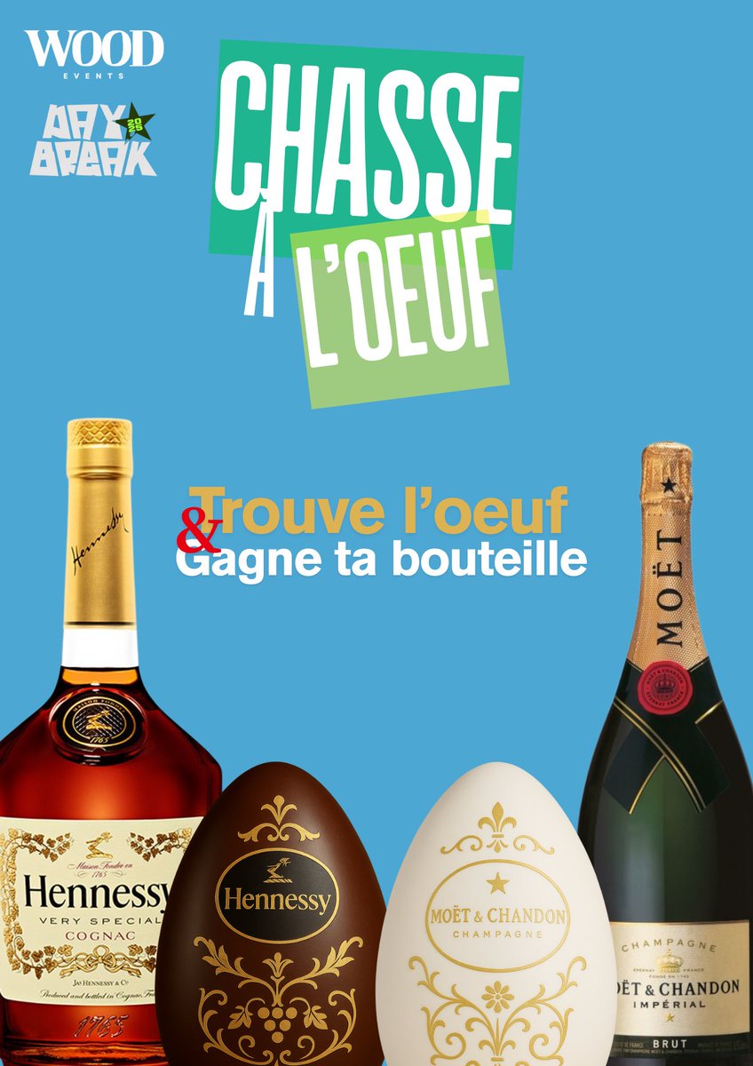 Le 03 mai ouvrez l’œil. 

Tu trouves l’œuf, tu gagnes ta bouteille 😌🙌🏾. 

Bonne chasse à tous 🥳