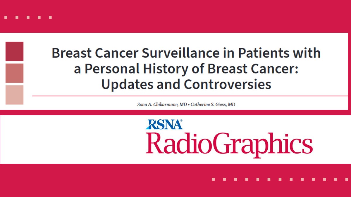 Amy (@amy_kelly_md) on Twitter photo 🚨<a href="/RadioGraphics/">RadioGraphics</a> new Breast Imaging article alert
✨Imaging surveillance guidelines and updates for women with Personal History of Breast Cancer (PHBC)
Breast Cancer Surveillance in Patients with a Personal History of Breast Cancer: Updates and Controversies
Sona A. Chikarmane 🚨<a href="/RadioGraphics/">RadioGraphics</a> new Breast Imaging article alert
✨Imaging surveillance guidelines and updates for women with Personal History of Breast Cancer (PHBC)
Breast Cancer Surveillance in Patients with a Personal History of Breast Cancer: Updates and Controversies
Sona A. Chikarmane