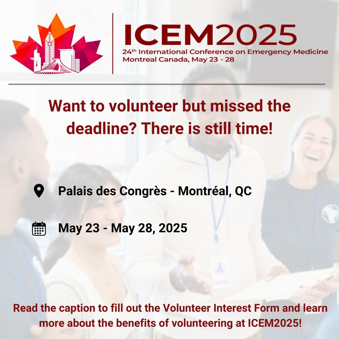 Want to volunteer but missed the deadline? There's still time!

Join ICEM2025 as a Volunteer! Link to the Volunteer Interest Form below.

We’re looking for volunteers to help us run ICEM2025 from May 23 to May 28 at the Palais des Congrès de Montréal!