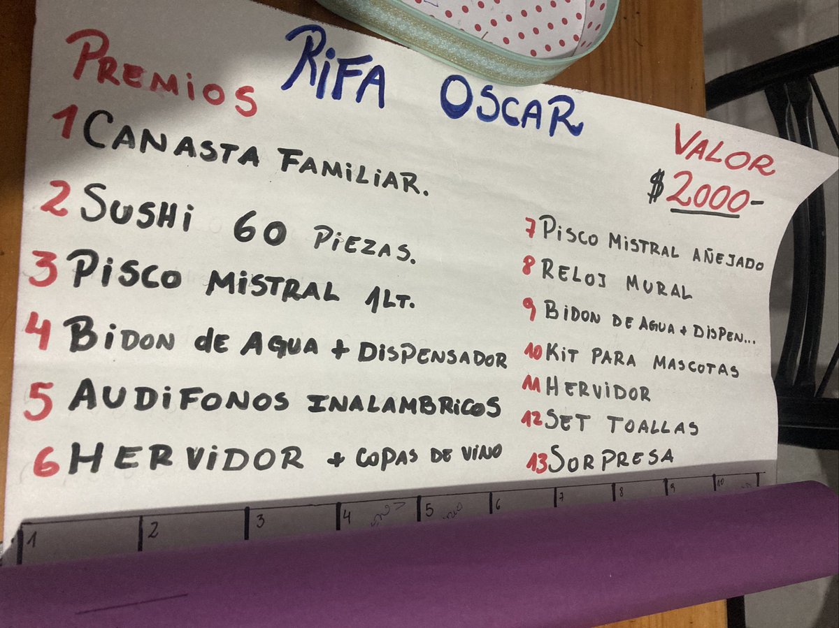 Rifa en ayuda de mi hermano, si alguien quisiera comprar un número me habla no mas, ahí le doy los datos de trasferencia, son del 1 al 200!!! Agradecida de algunas personaras de acá q me ayudaron con unos premios y a <a href="/layanis11/">Yanis</a> también por su ayuda!