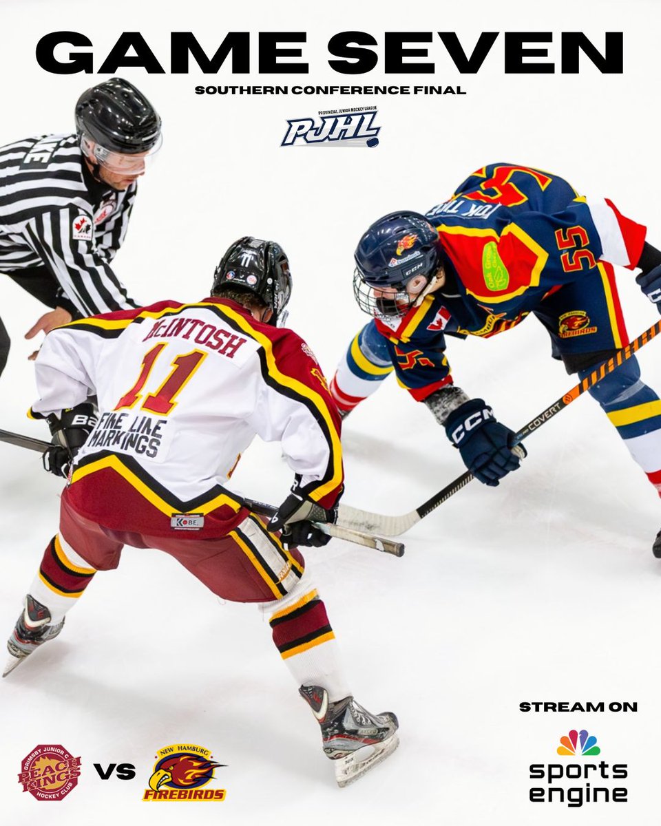 PJHL (@pjhl_official) on Twitter photo GAME. SEVEN. ๐
We have a heated series-defining game between the <a href="/NHFirebirds/">N.H. Firebirds</a> and the <a href="/jrpeachkings/">Grimsby Peach Kings</a>, with the winner heading to the Schmalz Cup Semi-Finals.
Who's heading to the next round?
๐บ: <a href="/SportsEngine/">SportsEngine Play</a> โก๏ธ shorturl.at/7HQE0 GAME. SEVEN. ๐
We have a heated series-defining game between the <a href="/NHFirebirds/">N.H. Firebirds</a> and the <a href="/jrpeachkings/">Grimsby Peach Kings</a>, with the winner heading to the Schmalz Cup Semi-Finals.
Who's heading to the next round?
๐บ: <a href="/SportsEngine/">SportsEngine Play</a> โก๏ธ shorturl.at/7HQE0