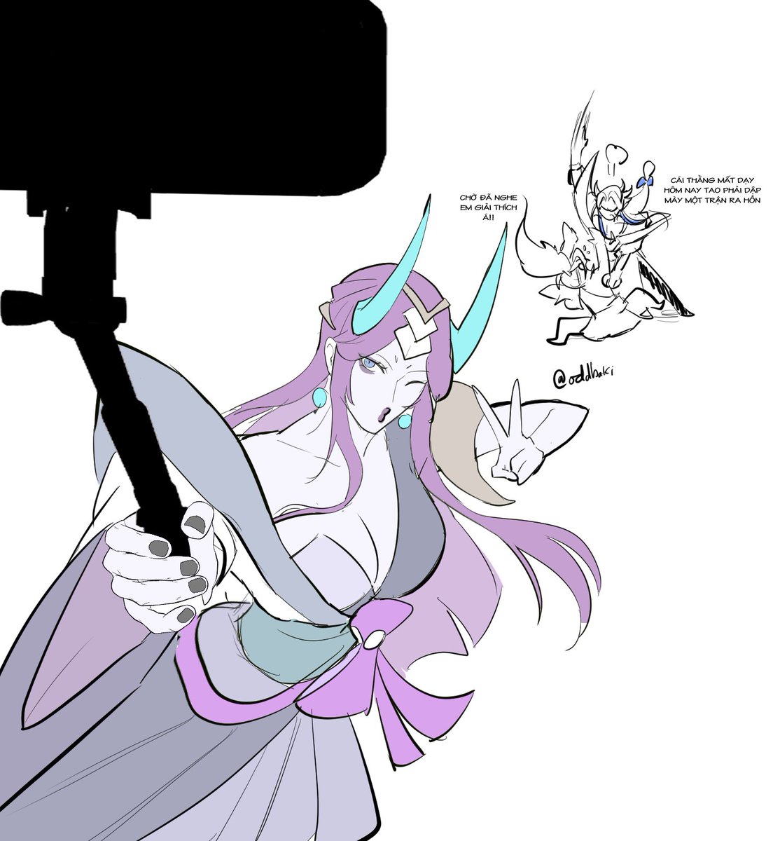 oddbaki's tweet image. Maybe this is what happens next :v
#irelia #yone #yasuo #spiritblosom #ArtofLegends