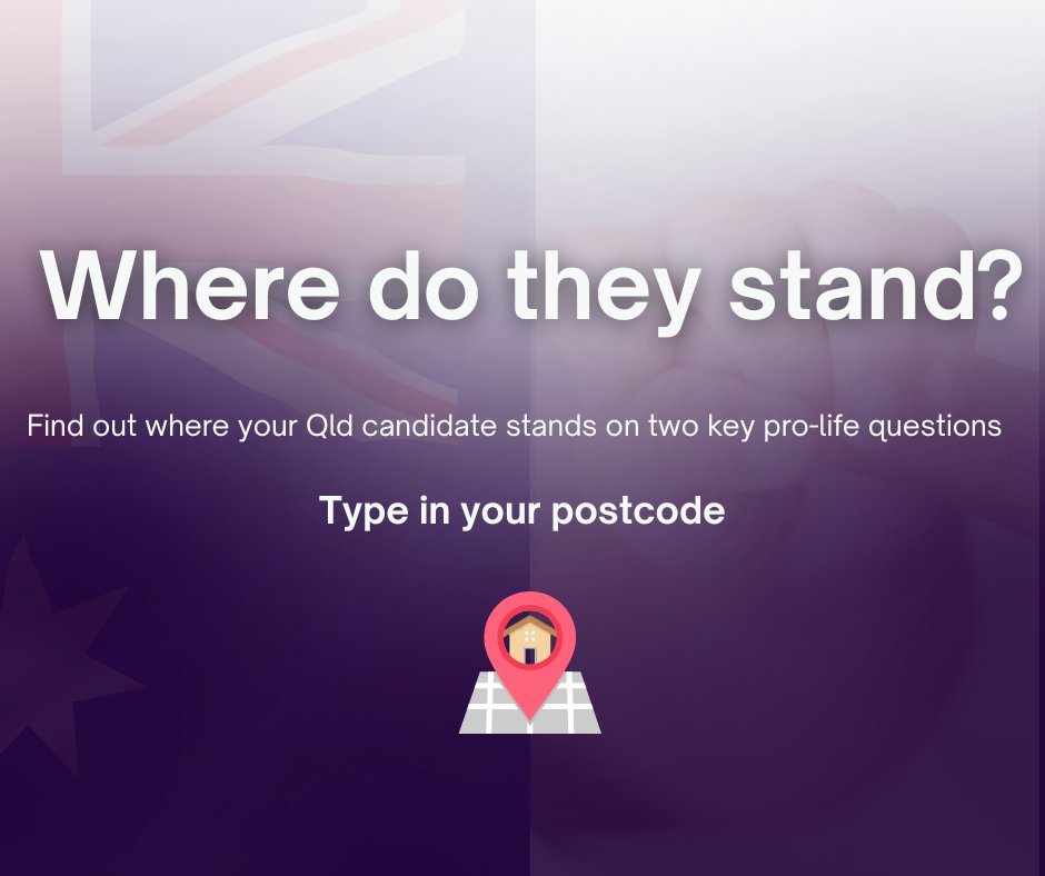 cherishlife.org.au/where-do-they-…

Want to Know Where Your Candidates Stand on Abortion?

In the lead-up to the federal election, it's vital to know where your local candidates stand on the issue of life.

That’s why we’ve created a powerful new tool for Queensland voters. Simply enter