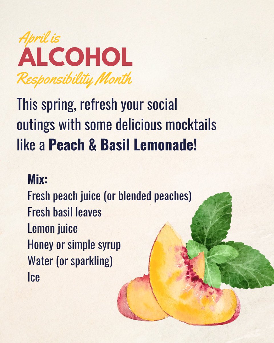 ACP_DCchapter's tweet image. April is Alcohol Responsibility Month! Celebrate spring with refreshing mocktails. Sip smart &amp;amp; stay mindful: l8r.it/al44 

#DrinkResponsibly #SpringMocktails