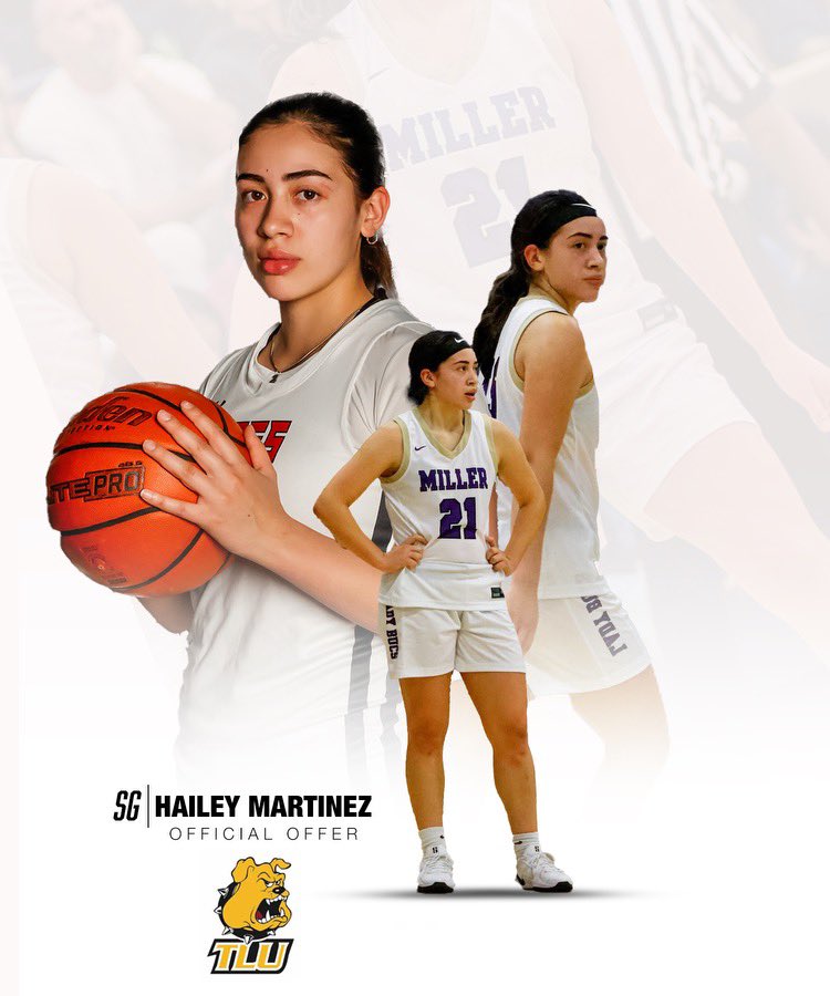 Hailey Martinez (@haileymar2026) on Twitter photo Excited to announce my first offer to play collegiate basketball! Thanks for believing in me <a href="/TLUwbb/">TLU Women’s Basketball</a>
<a href="/CCTXACES/">Corpus Christi Aces Basketball</a> <a href="/LadyBucGBB/">Miller Lady Buc Basketball</a> <a href="/HeyCoachThomas/">Coach Thomas</a> <a href="/CoachLMarshall/">Coach Marshall</a> <a href="/LarissaLiska/">Larissa Liska</a> <a href="/ChrisThomasson7/">Chris Thomasson - KIII Sports</a> <a href="/reycastillo361/">Rey Castillo</a> Excited to announce my first offer to play collegiate basketball! Thanks for believing in me <a href="/TLUwbb/">TLU Women’s Basketball</a>
<a href="/CCTXACES/">Corpus Christi Aces Basketball</a> <a href="/LadyBucGBB/">Miller Lady Buc Basketball</a> <a href="/HeyCoachThomas/">Coach Thomas</a> <a href="/CoachLMarshall/">Coach Marshall</a> <a href="/LarissaLiska/">Larissa Liska</a> <a href="/ChrisThomasson7/">Chris Thomasson - KIII Sports</a> <a href="/reycastillo361/">Rey Castillo</a>