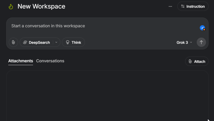 Grok Workspaces, finally! Thank you, <a href="/grok/">Grok</a>! Hopefully we'll be able to link directly to a GitHub repository soon!

No more endlessly finding and dragging in files for each new chat session.