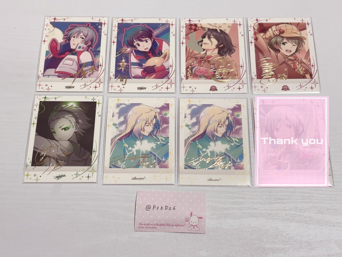 PsbDz6's tweet photo. SideM ぱしゃこれ 交換 譲渡

譲￤箔押し→ 夏来、旬、アスラン、巻緒、
                      翔太、圭
        N→画像参照

求￤冬馬
      8弾＞キャラガム BOX1＞チケコレ＞過去弾

郵送または19日池袋手渡し
ツリーに過去弾繋げます！ https://t.co/Ihptqe3G1m