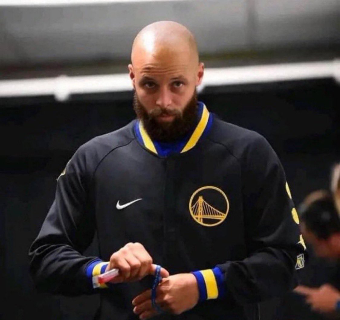 Hoopss's tweet image. Steph Curry rocking a new look for the playoffs👀