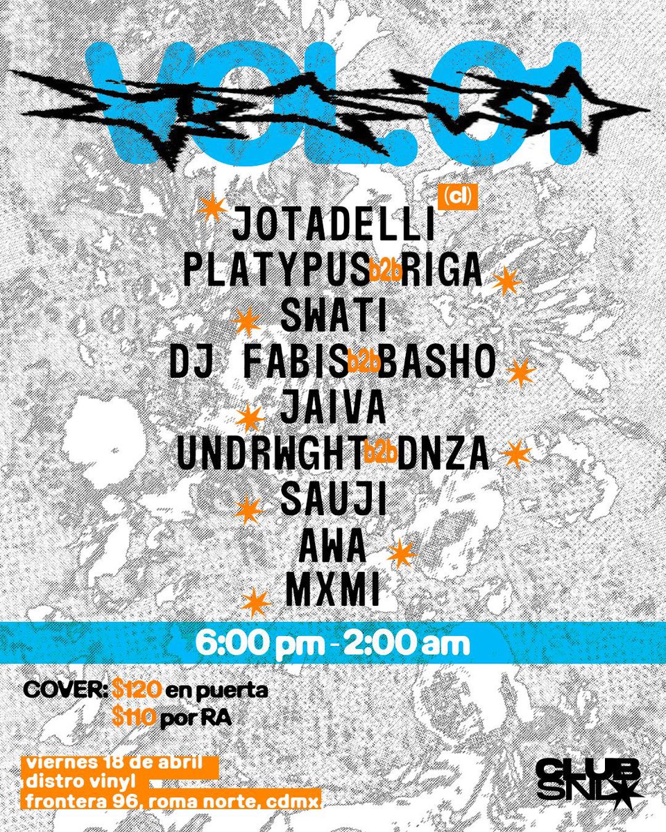 ___lungs's tweet image. Recordándoles que los invito a mi fiestaaaaaAAAA van a estar muchos amigos reunidos pa celebrar la amistadddd ˚₊‧CLBSNL VOL.01 ‧₊˚
Club con intención, selección y cariño ♡₊˚｡
Desde Chile nos visita:
JOTADELLI

Frontera 96, Roma Norte
Viernes 18 de abril
Desde las 6 pm