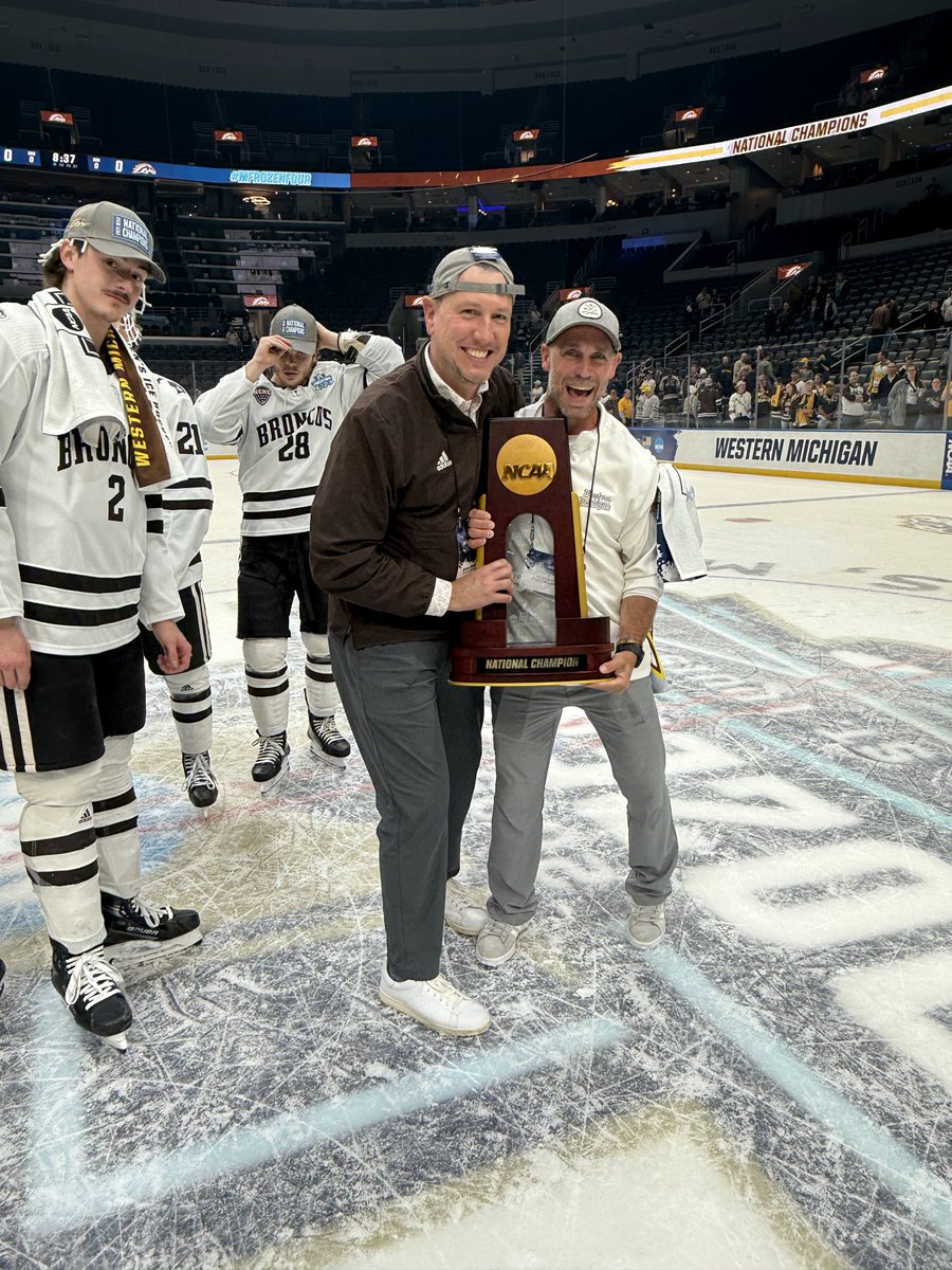 THerrmannSC's tweet image. NATIONAL CHAMPS...has a great ring to it !! What an unreal journey this year from start to finish.  The work ethic, the buy in, the unwavering belief that this @WMUHockey team possessed was off the charts! And we're just getting started!! #BroncosReign