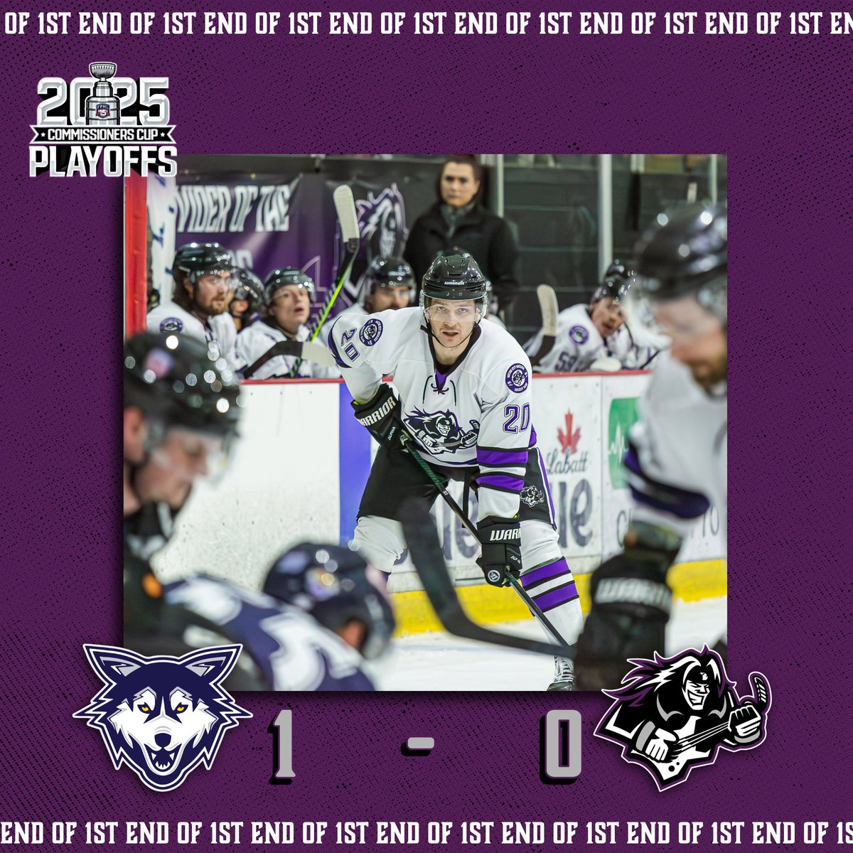 We'll go into the second down a goal, but there's 40 more minutes of hockey coming. #RockOn 🤘