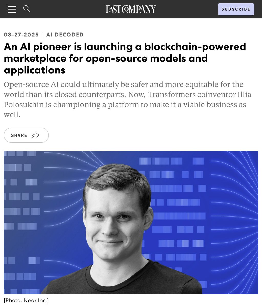HHorsley's tweet image. Compelling profile of @ilblackdragon & @NEARProtocol in FastCompany
NEAR reports over 49M monthly active users. Remarkable —