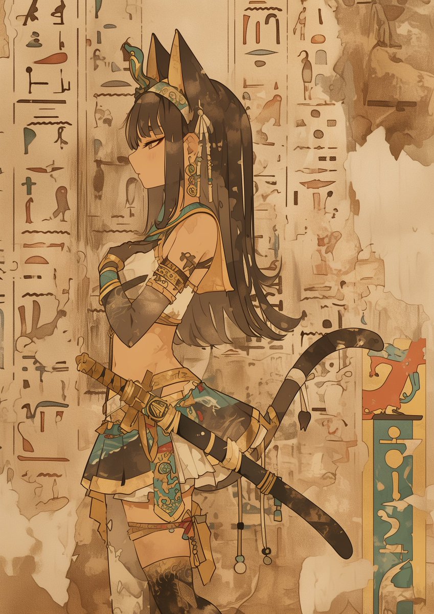 Garnet546223147's tweet photo. 紀元前1485年の猫侍 https://t.co/lOGKY580Cf