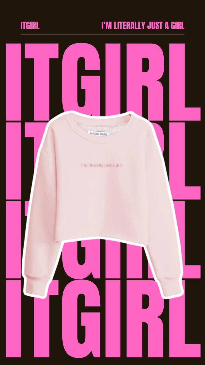 NEW ITGIRL MERCH "I'm literally just a girl" Cropped Crewnecks are LIVE shop using this link ➡️ store.barstoolsports.com/collections/it…