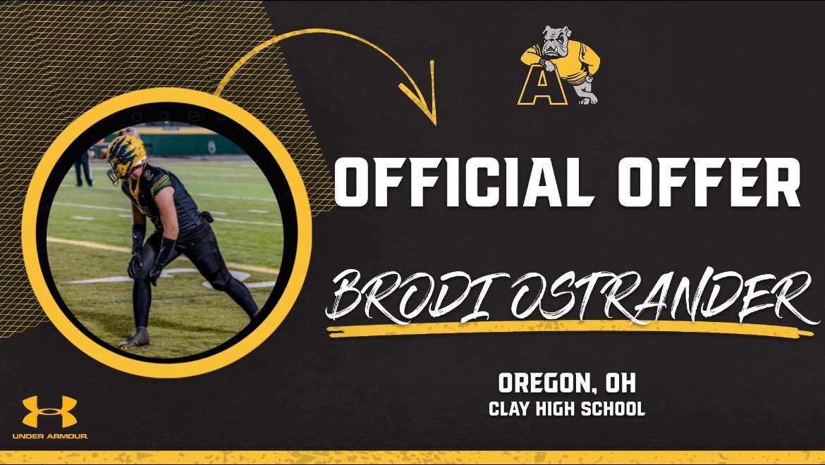 Brodi Ostrander (@brodi_ostrander) on Twitter photo After a great conversation with <a href="/Coach_Palka/">Joe Palka</a> I am very blessed and grateful to receive my 1st offer from <a href="/AdrianCollegeFB/">Adrian College Football</a>!! <a href="/Coach_Ty_Palka/">Tyler Palka</a> <a href="/ReimSean/">Sean Reim</a> <a href="/JebPalka/">Jeb Palka</a> <a href="/CoachKnollman/">Alex Knollman</a> <a href="/SeslarCole/">Cole Seslar</a> <a href="/CHS_EaglesFB/">Clay Eagles Football</a> <a href="/ClayCoachO/">Dave Ostrander</a> <a href="/CoachSibb/">Tyler Sibbersen</a> <a href="/Coach_KRow/">Coach Kyle Row</a> After a great conversation with <a href="/Coach_Palka/">Joe Palka</a> I am very blessed and grateful to receive my 1st offer from <a href="/AdrianCollegeFB/">Adrian College Football</a>!! <a href="/Coach_Ty_Palka/">Tyler Palka</a> <a href="/ReimSean/">Sean Reim</a> <a href="/JebPalka/">Jeb Palka</a> <a href="/CoachKnollman/">Alex Knollman</a> <a href="/SeslarCole/">Cole Seslar</a> <a href="/CHS_EaglesFB/">Clay Eagles Football</a> <a href="/ClayCoachO/">Dave Ostrander</a> <a href="/CoachSibb/">Tyler Sibbersen</a> <a href="/Coach_KRow/">Coach Kyle Row</a>